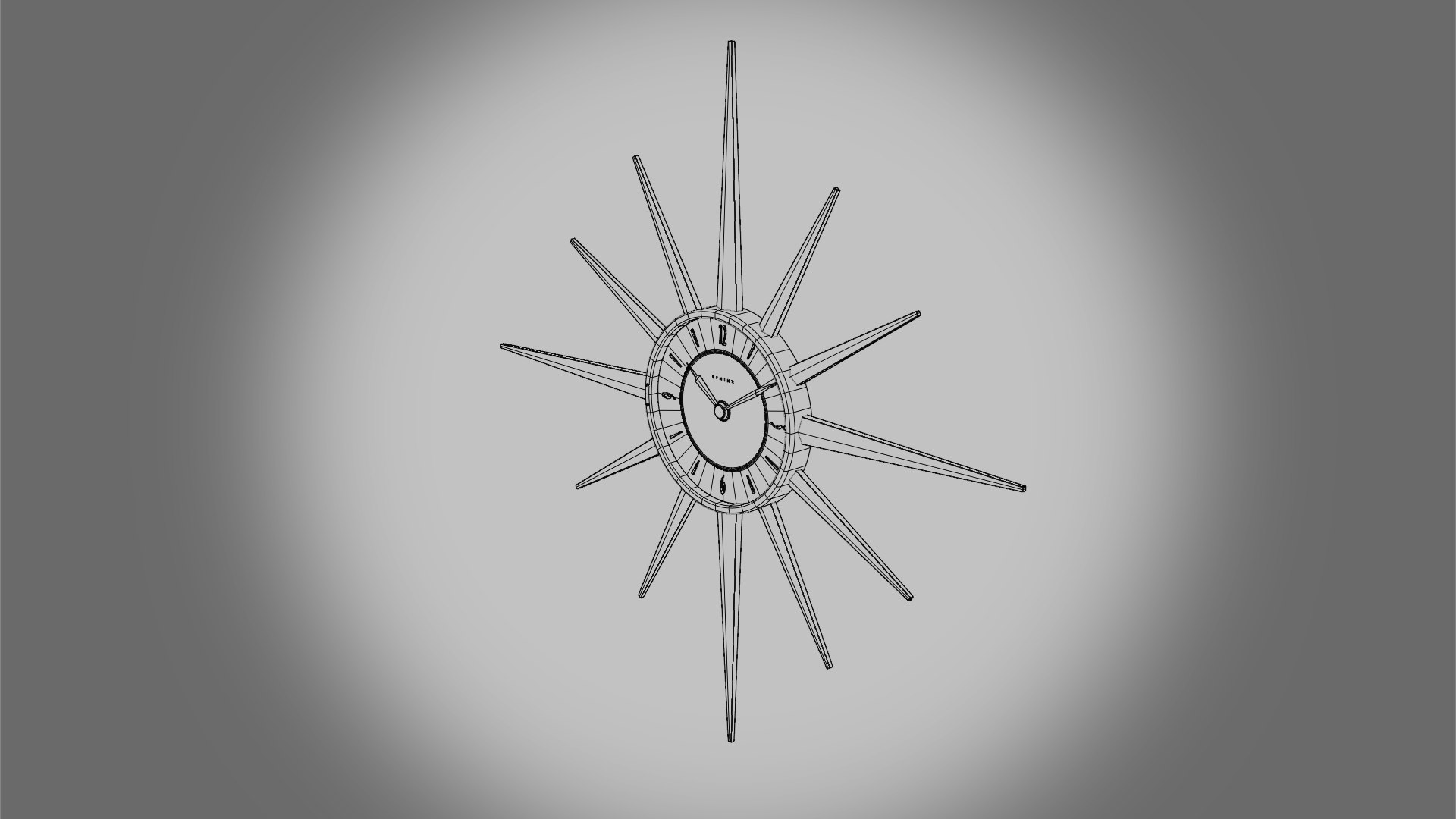 Retro Star Clock 3D - TurboSquid 1623837