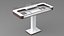 Pioneer Portable DJ Booth White 3D model