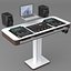 Pioneer Portable DJ Booth White 3D model