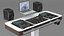 Pioneer Portable DJ Booth White 3D model