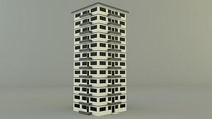 high rise apartment model 3D model