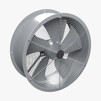 Industrial Tube Exhaust Fan 600mm Silver PBR
