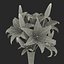 3d model of white lily vase