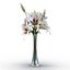 3d model of white lily vase