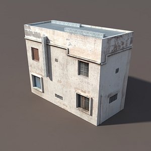 derelict building exterior modelled 3d model
