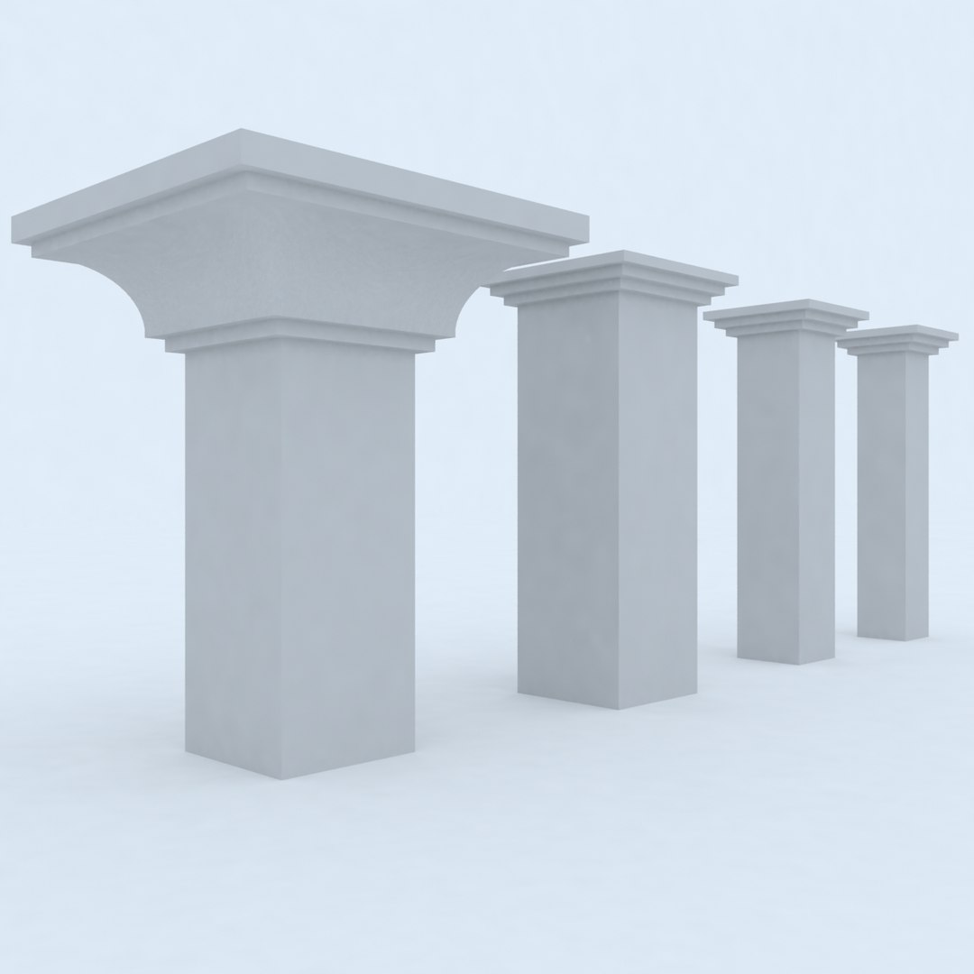 3D Model Column Set 1 - TurboSquid 1851922