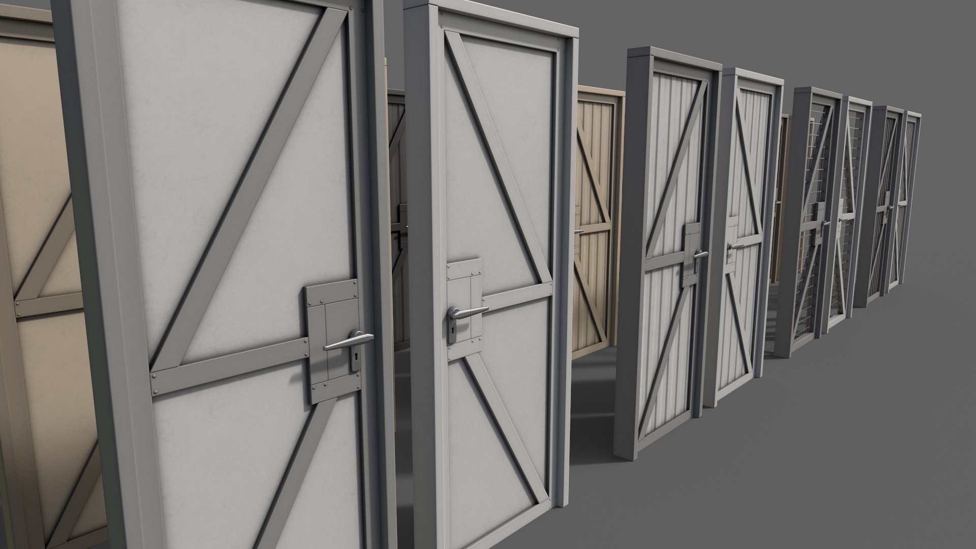 3D PBR Metal Door With Frame B Model - TurboSquid 2053744