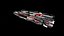 Lowpoly Sci-Fi-Raumschiff Raumschiff Luftfahrzeug 09