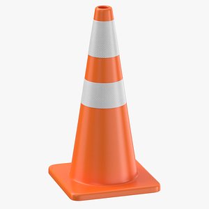 3D model Safety Cone 01 28 Inch Clean and Dirty