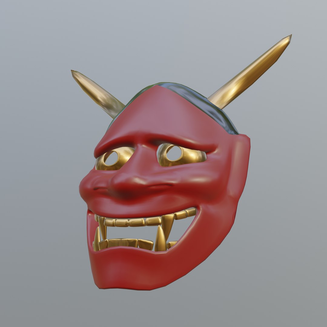 Kabuki mask 3D model - TurboSquid 1543077