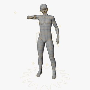 Stylized Humanoid Base Mesh - Male -Rigged-