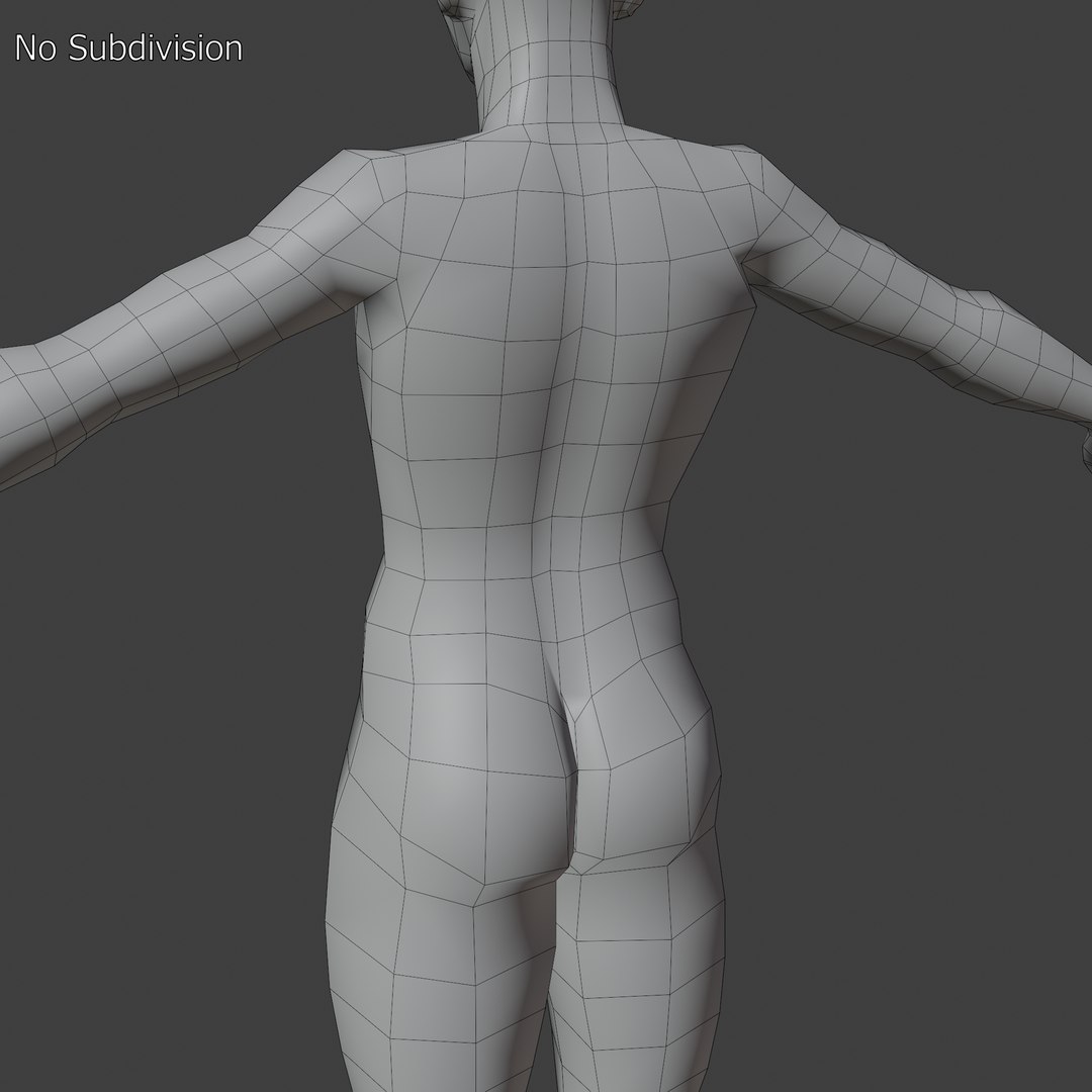 base mesh male characters 3d model