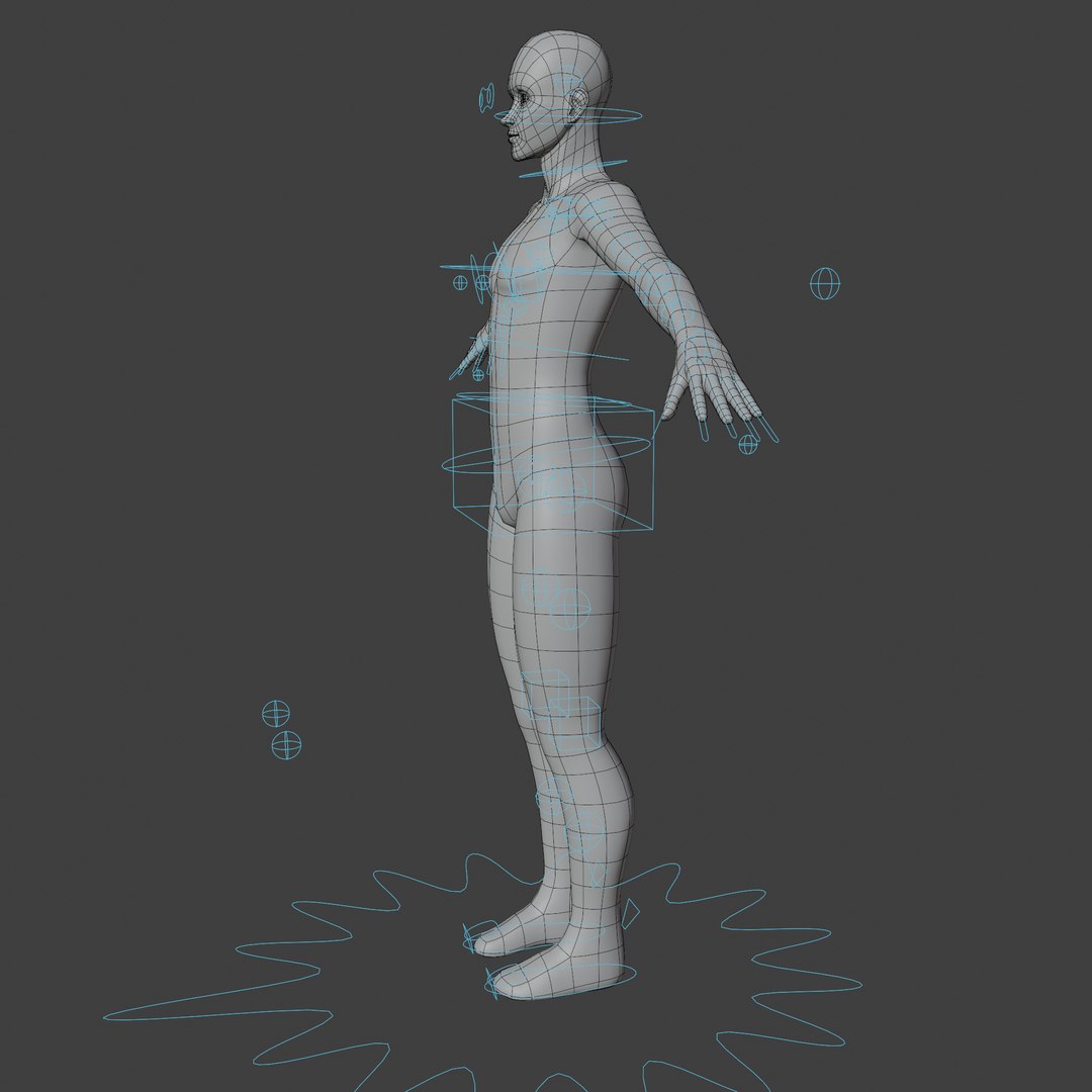 base mesh male characters 3d model