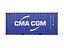 Contêiner de remessa padrão CMA-CGM de 20 pés