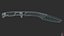 3D tactical kukri knife model