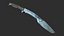 3D tactical kukri knife model