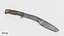 3D tactical kukri knife model