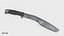 3D tactical kukri knife model