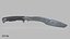 3D tactical kukri knife model