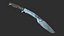 3D tactical kukri knife model