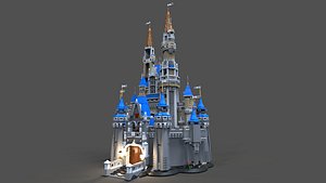 fantasy lego castle 3D model