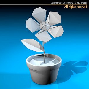 paper flower 3d model