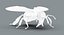 3D model honeybee fur animation 2