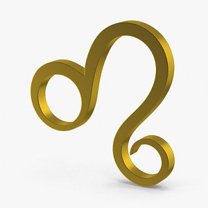 3d model astrological signs zodiac leo