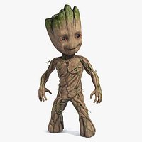 Little Groot Character in Standing Pose