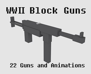 3D war weapons gun model