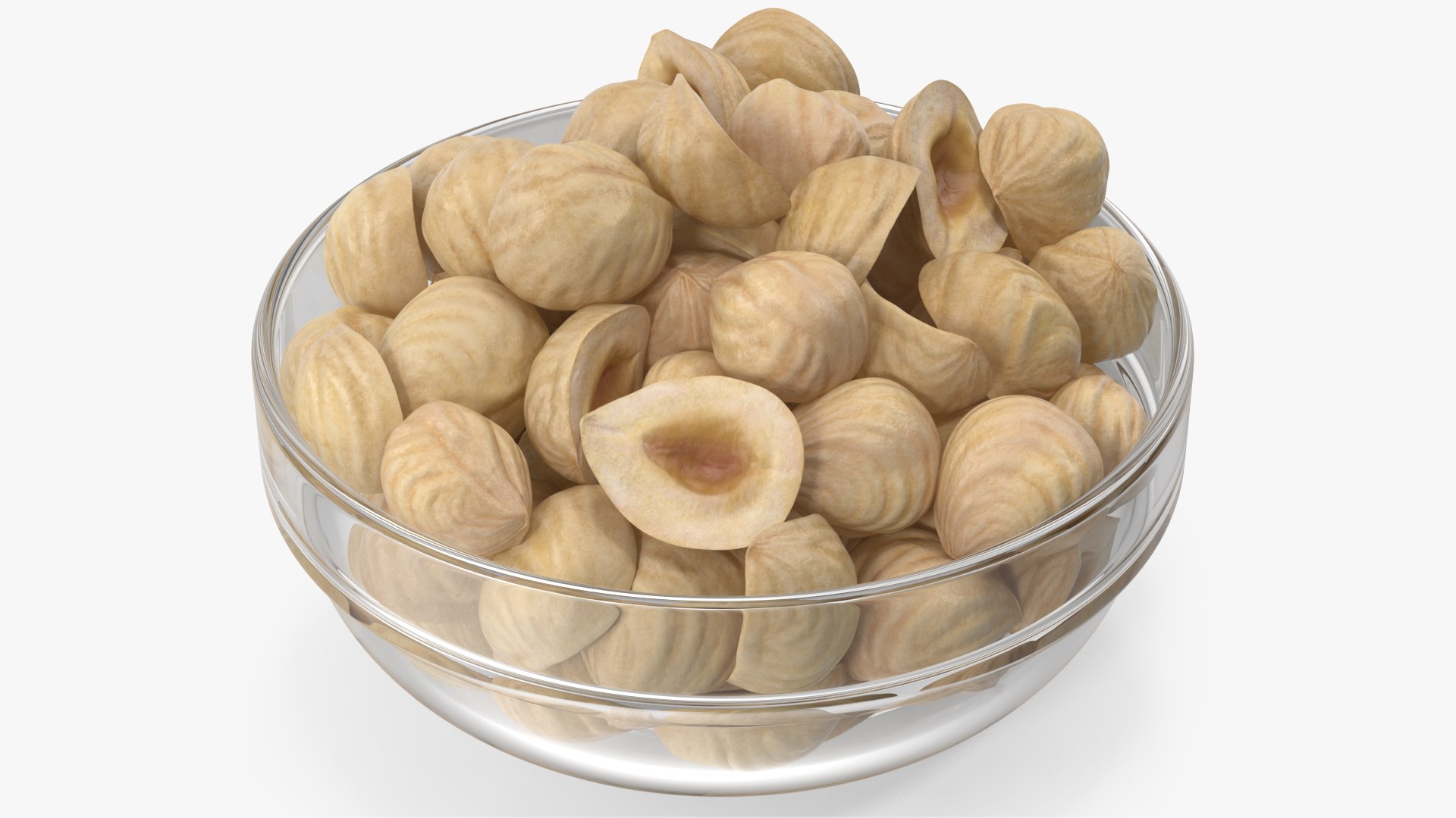 3D Hazelnuts in Glass Bowl 2 model - TurboSquid 1848453