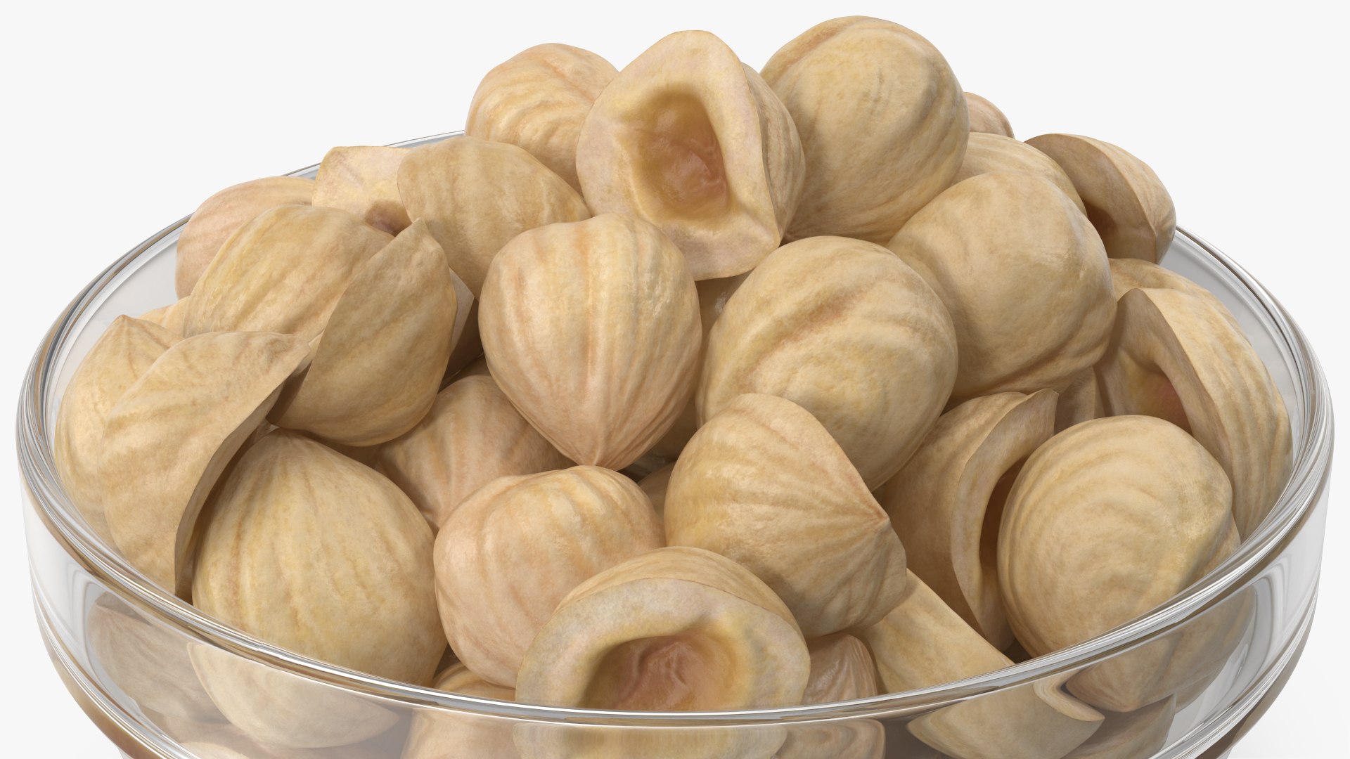 3D Hazelnuts in Glass Bowl 2 model - TurboSquid 1848453