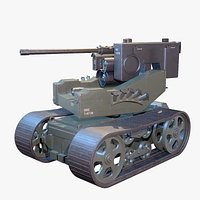 Sci-Fi Military Combat Drone - Rigged PBR Tank Robot