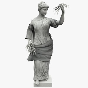 Woman with Wheat Statue