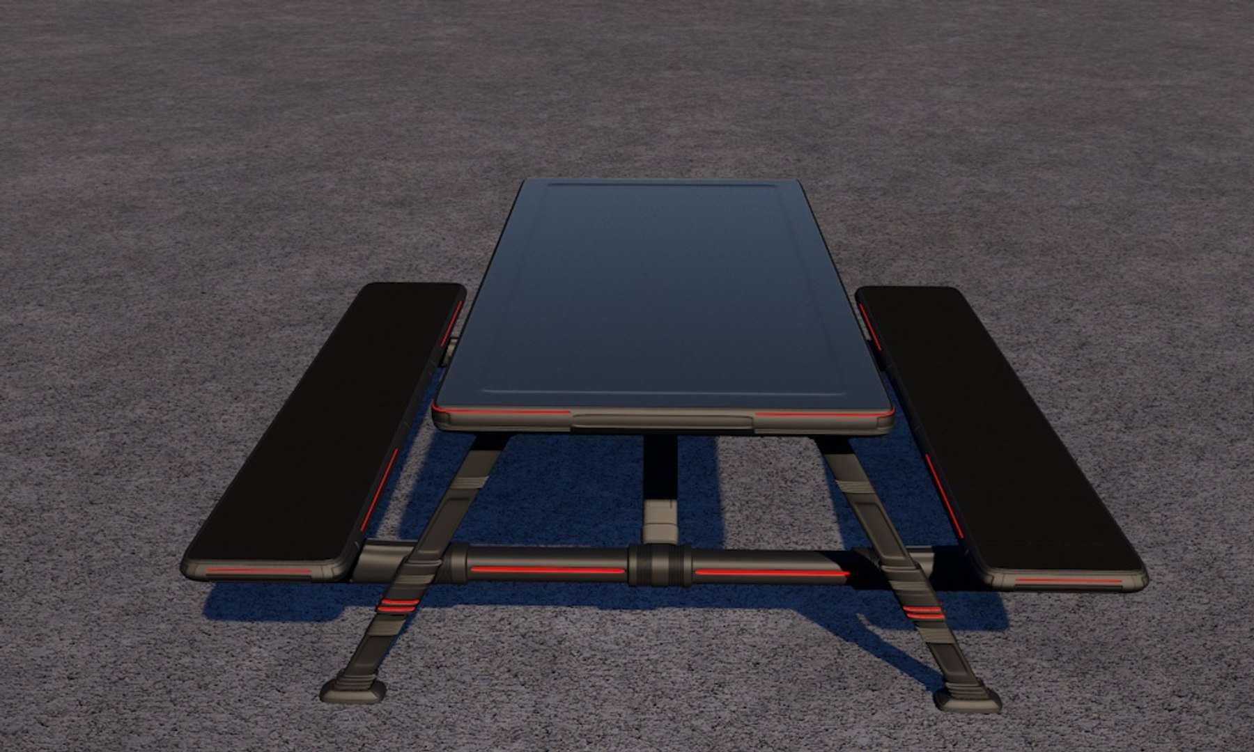 Futuristic Picnic Table 3d C4d