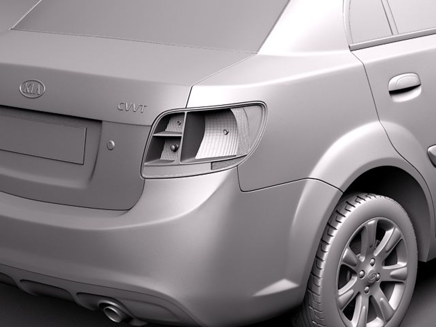 Kia Rio Sedan Car 3d C4d