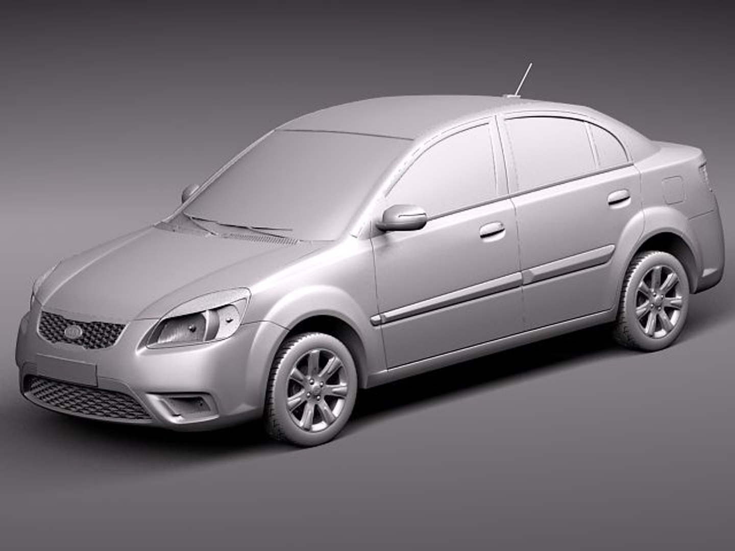 Kia Rio Sedan Car 3d C4d
