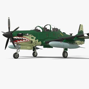 Super Tucano A-29 Plane Camo Green