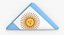 Flag Folded Triangle Argentina