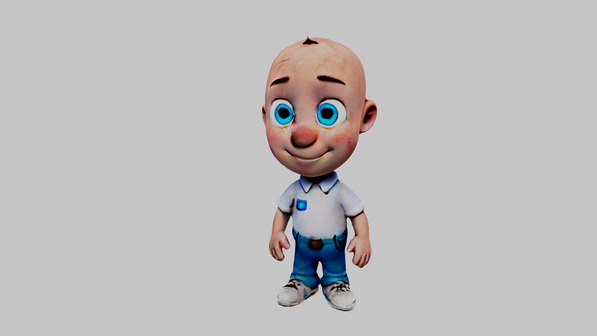 3D Bald Boy - Cartoon Child Model - TurboSquid 2134164