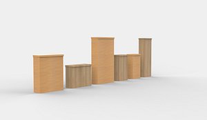 3D Modern File Cabinet 3D model model