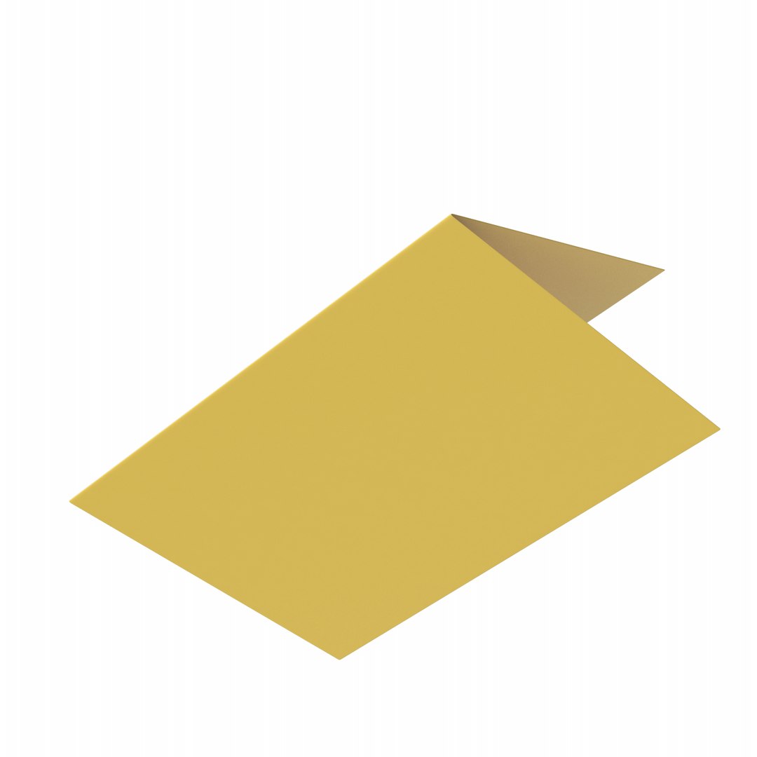 Yellow Greeting Card 3D Model - TurboSquid 2207524