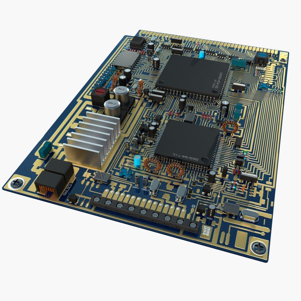 Generic circuit blue board 3D model - TurboSquid 1234784