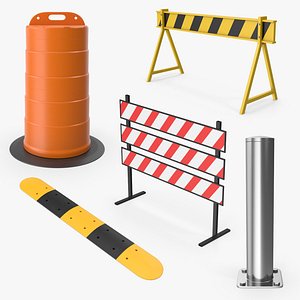 Traffic Barriers Collection 3D model