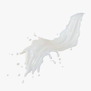 Milk Splash Curve 3D model
