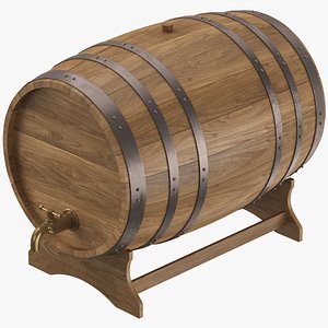 Wooden Wine Barrel 02