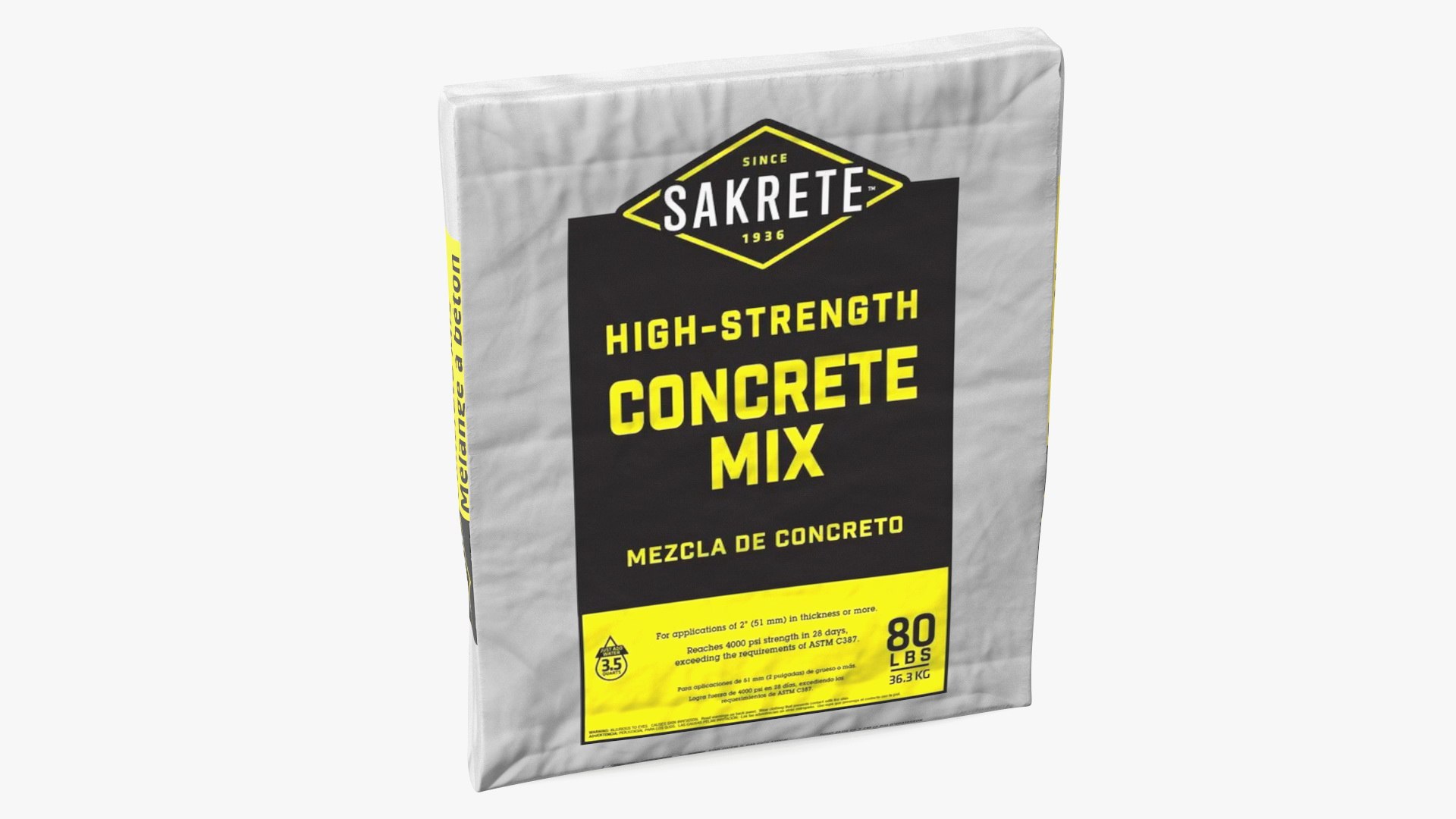 Pack Of Cement Sakrete 80 Lb White Model TurboSquid 2136649