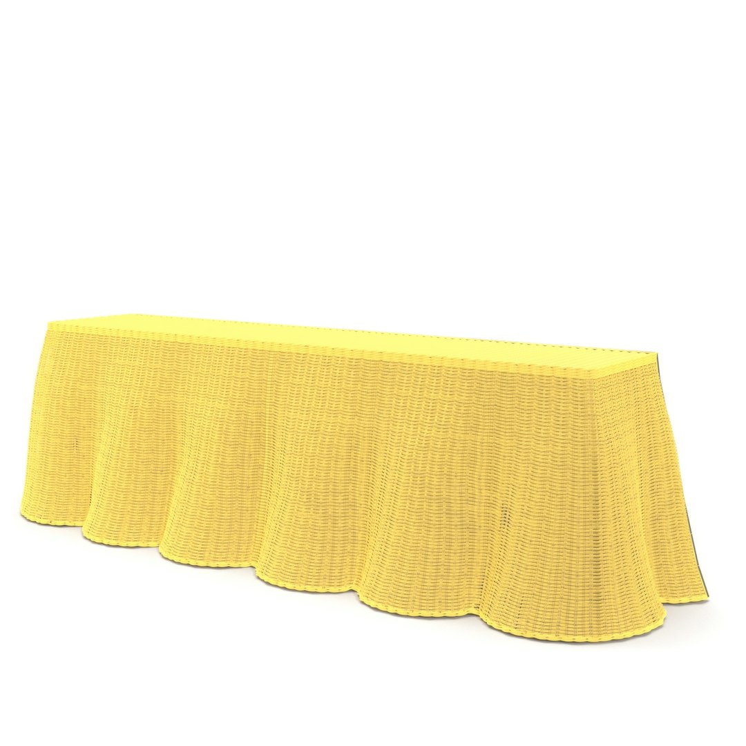 Rattan Ripple Console PBR 3D Model - TurboSquid 2222596