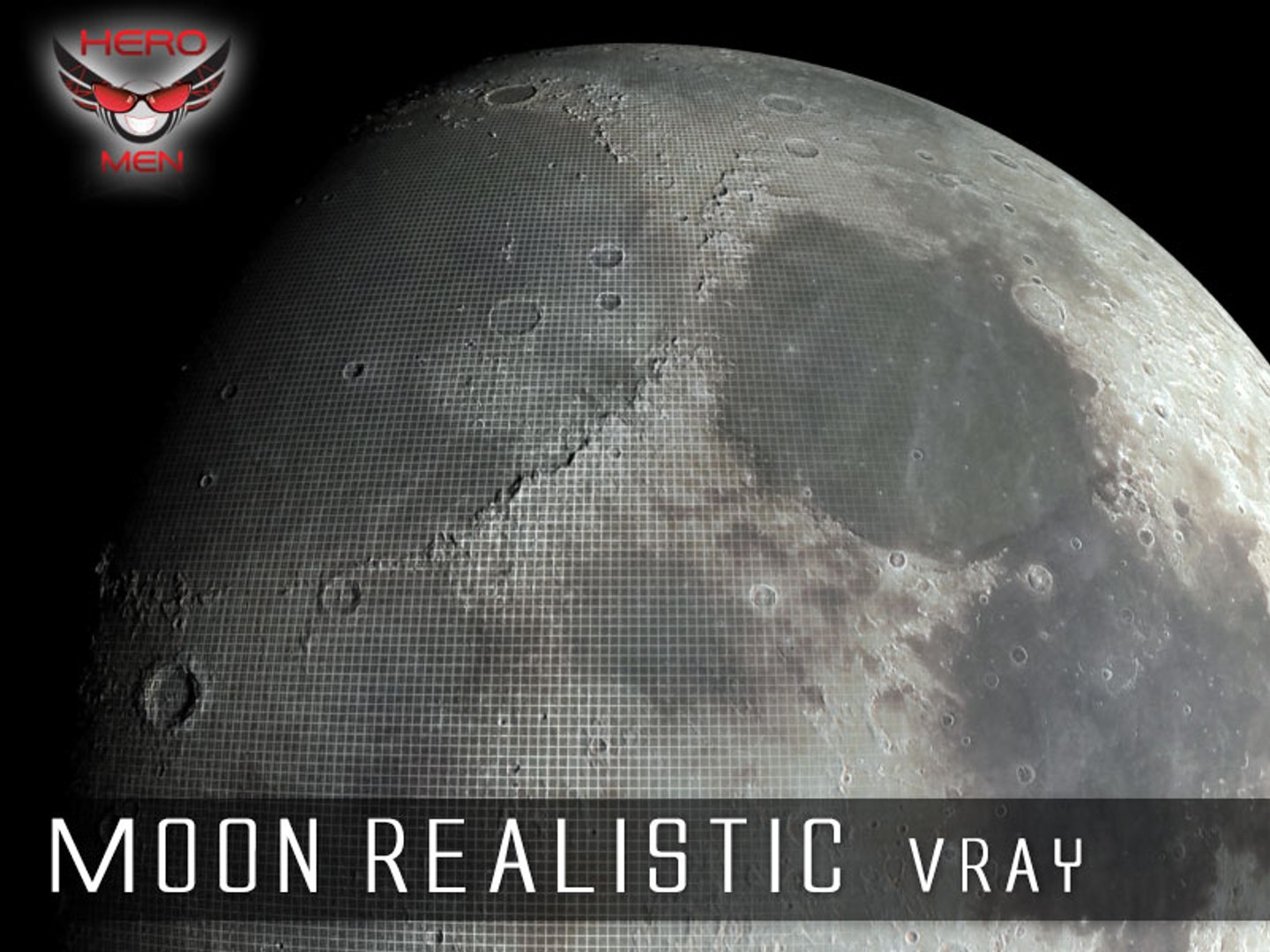 3d Model Realistic Moon