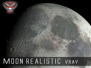 3d model realistic moon